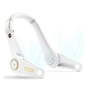 White Hanging Neck Fan Foldable Handfree Lazy Fan Cooling Air Cooler, New